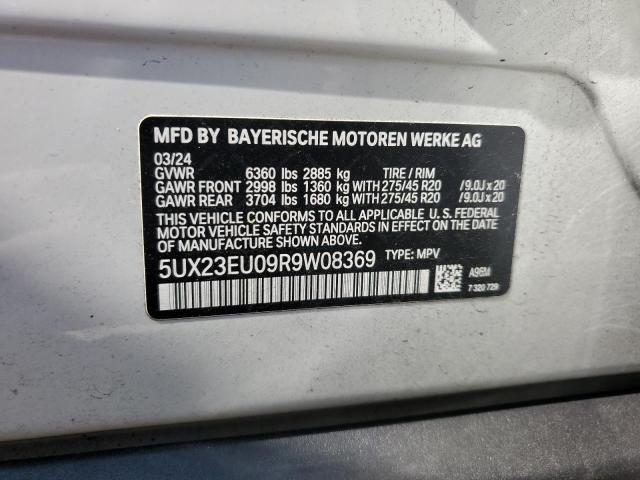5UX23EU09R9W08369 - 2024 BMW X5 XDRIVE40I WHITE photo 14