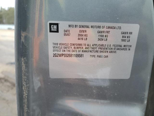 2G2WP552681109581 - 2008 PONTIAC GRAND PRIX 灰色 照片 12