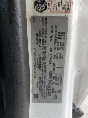 1GCCSBFE9C8129365 - 2012 CHEVROLET COLORADO WHITE photo 12