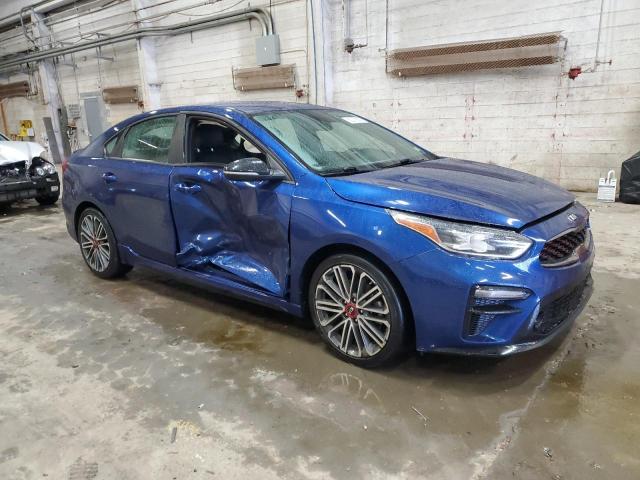 3KPF44AC0LE147316 - 2020 KIA FORTE GT BLUE photo 4