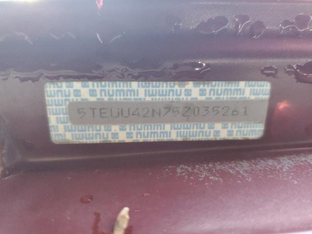 5TEUU42N75Z035261 - 2005 TOYOTA TACOMA ACCESS CAB Қызыл фото 12