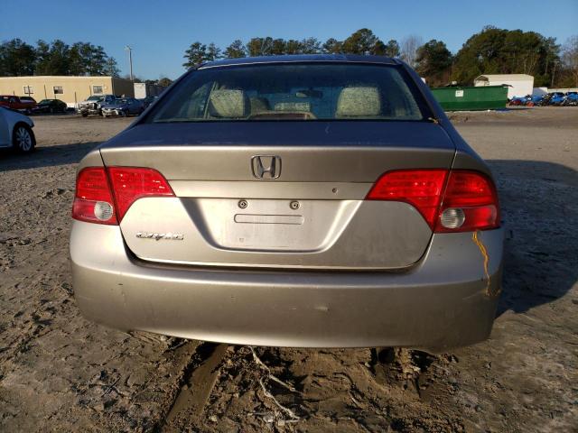 1HGFA16516L069742 - 2006 HONDA CIVIC LX BEIGE photo 6