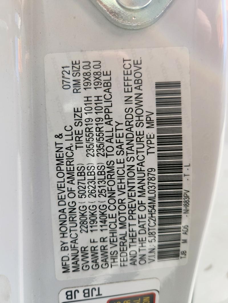 5J8TC2H54ML037879 - 2021 ACURA RDX TECHNOLOGY WHITE photo 14