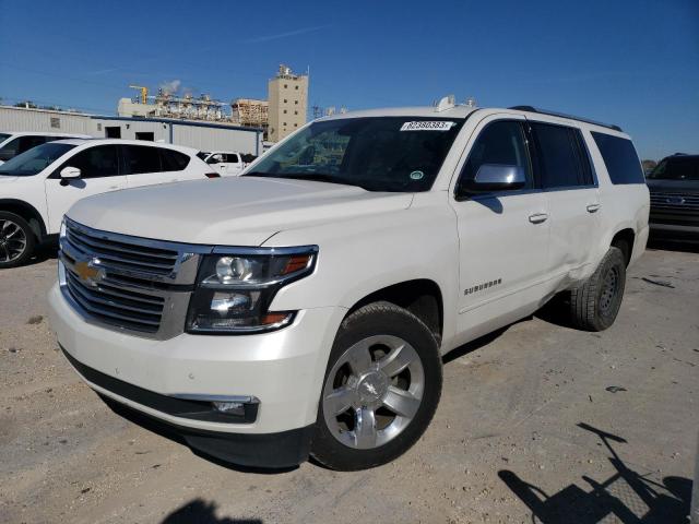 1GNSCJKCXKR257976 - 2019 CHEVROLET SUBURBAN C1500 PREMIER WHITE photo 1