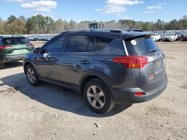 JTMRFREV2FD166455 - 2015 TOYOTA RAV4 XLE GRAY photo 2