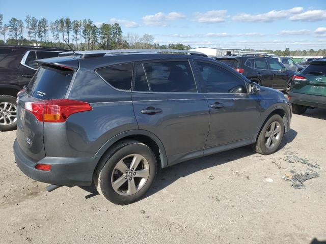 JTMRFREV2FD166455 - 2015 TOYOTA RAV4 XLE GRAY photo 3