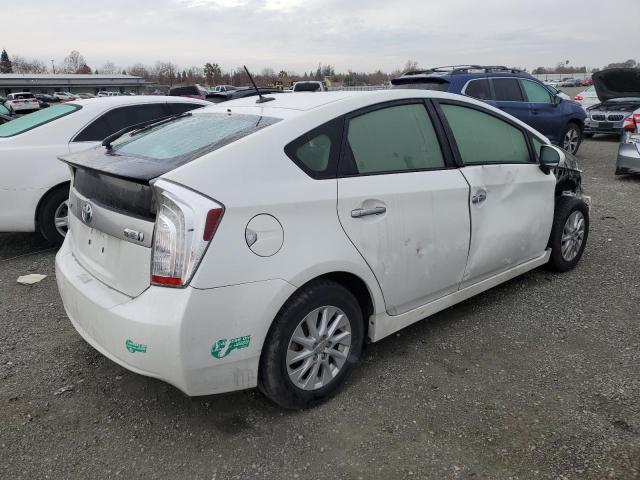 JTDKN3DP8D3045355 - 2013 TOYOTA PRIUS PLUG WHITE photo 3