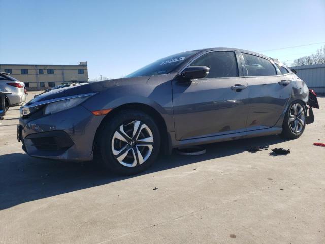 2HGFC2F59JH589161 - 2018 HONDA CIVIC LX GRAY photo 1