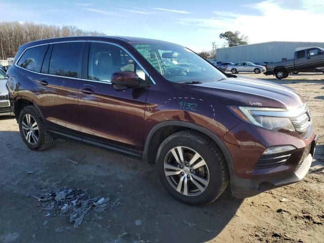 5FNYF6H55GB100577 - 2016 HONDA PILOT EXL MAROON photo 4