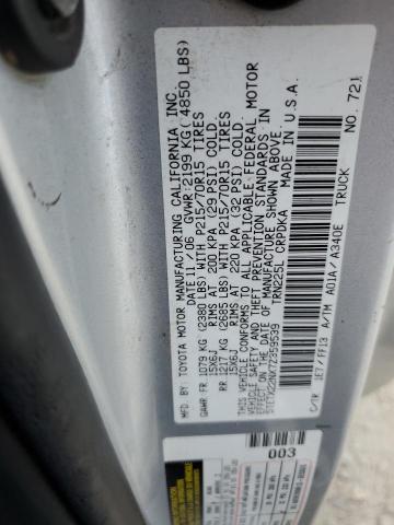 5TETX22NX7Z359539 - 2007 TOYOTA TACOMA ACCESS CAB 银色 照片 12