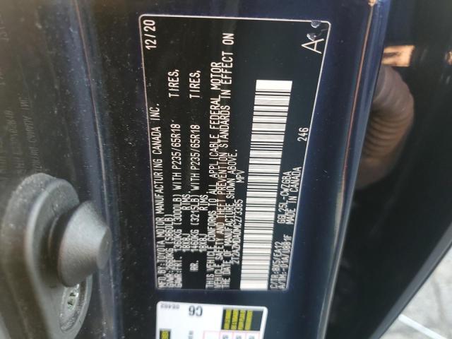 2T2AZMDA0MC273385 - 2021 LEXUS RX 350 BASE BLUE photo 12