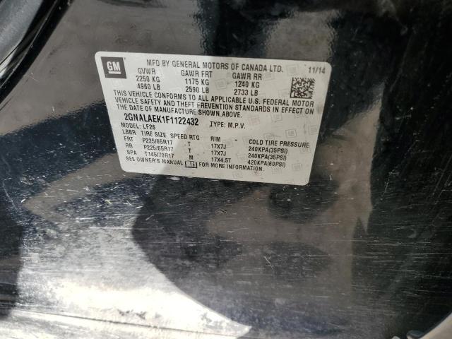 2GNALAEK1F1122432 - 2015 CHEVROLET EQUINOX LS BLACK photo 12