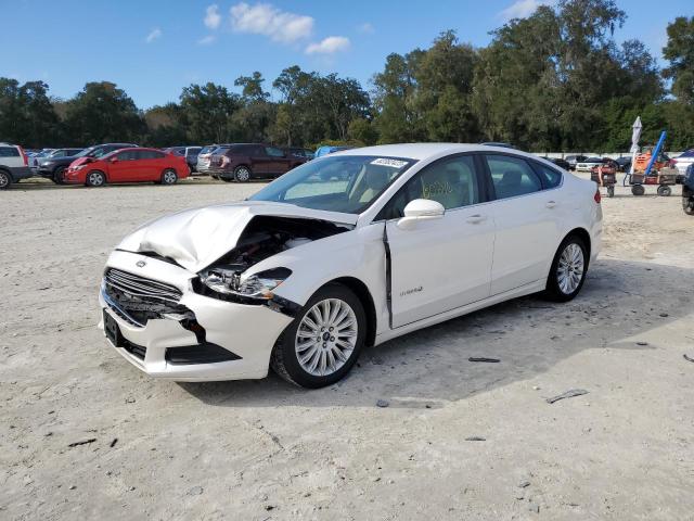 3FA6P0LU6FR279389 - 2015 FORD FUSION SE HYBRID WHITE photo 1