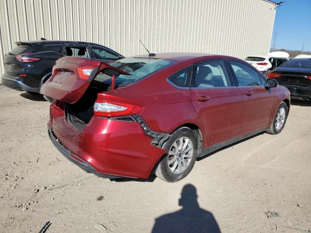 3FA6P0G78FR292665 - 2015 FORD FUSION S RED photo 3