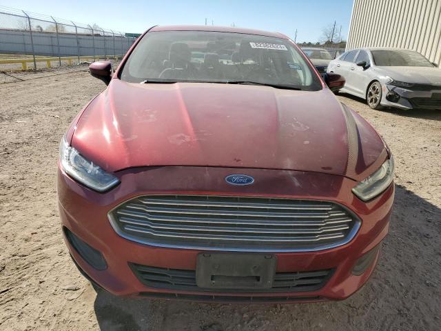 3FA6P0G78FR292665 - 2015 FORD FUSION S RED photo 5