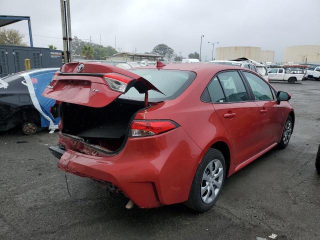 5YFEPMAE9MP254871 - 2021 TOYOTA COROLLA LE RED photo 3