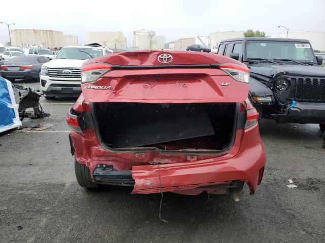 5YFEPMAE9MP254871 - 2021 TOYOTA COROLLA LE RED photo 6