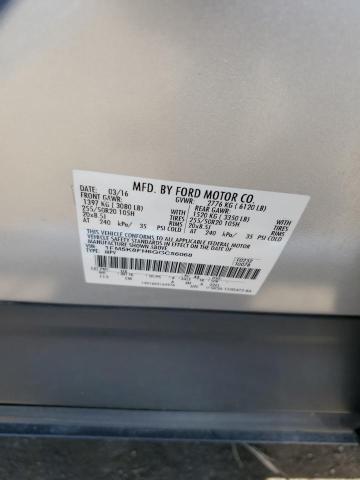 1FM5K8FH6GGC56068 - 2016 FORD EXPLORER LIMITED SILVER photo 13