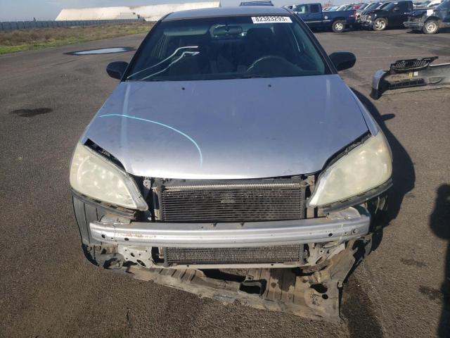 1HGEM22574L035378 - 2004 HONDA CIVIC LX SILVER photo 5