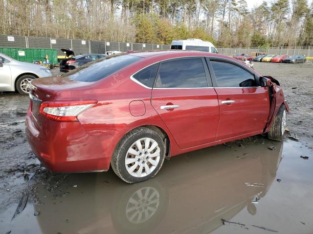 3N1AB7AP7FL661834 - 2015 NISSAN SENTRA S RED photo 3