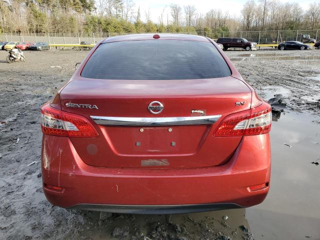 3N1AB7AP7FL661834 - 2015 NISSAN SENTRA S RED photo 6