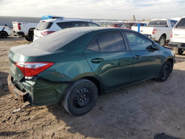 2T1BURHE4EC208719 - 2014 TOYOTA COROLLA L GREEN photo 3