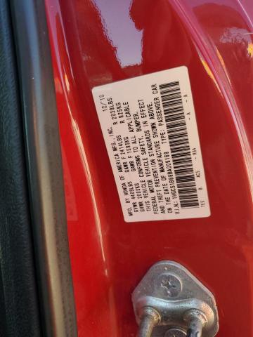 1HGCS1B88BA009169 - 2011 HONDA ACCORD EXL წითელი ფოტო 13