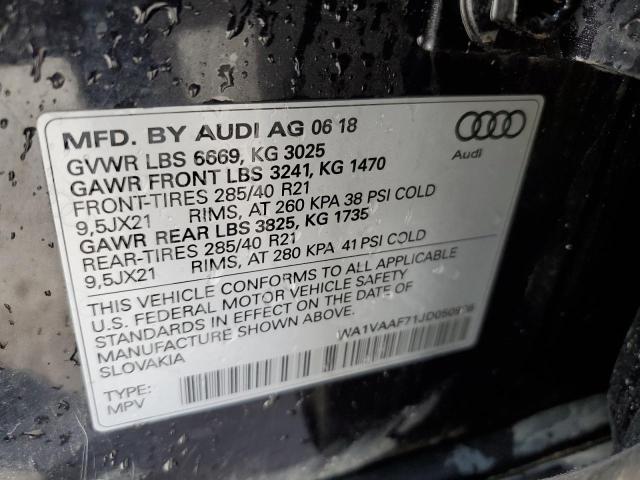 WA1VAAF71JD050908 - 2018 AUDI Q7 PRESTIGE 黑色 照片 13