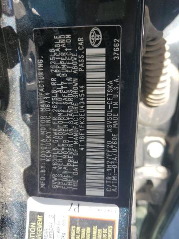 4T1BF1FK3EU434544 - 2014 TOYOTA CAMRY L BLUE photo 13