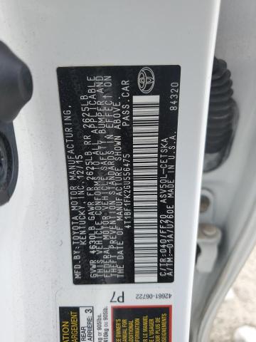 4T1BF1FK2GU556475 - 2016 TOYOTA CAMRY LE Սպիտակ լուսանկար 12