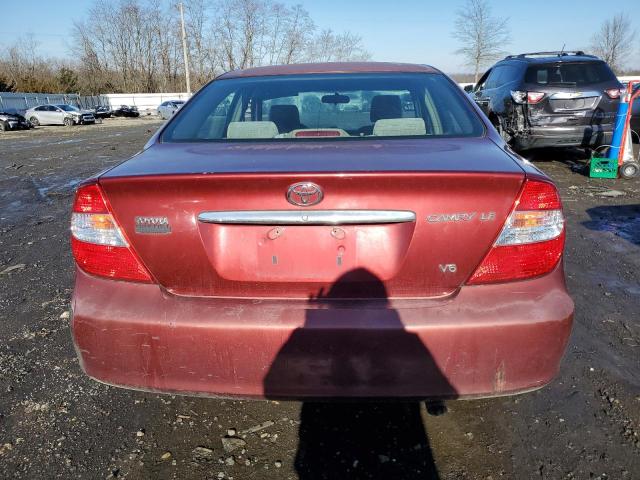 4T1BF32K63U060493 - 2003 TOYOTA CAMRY LE RED photo 6