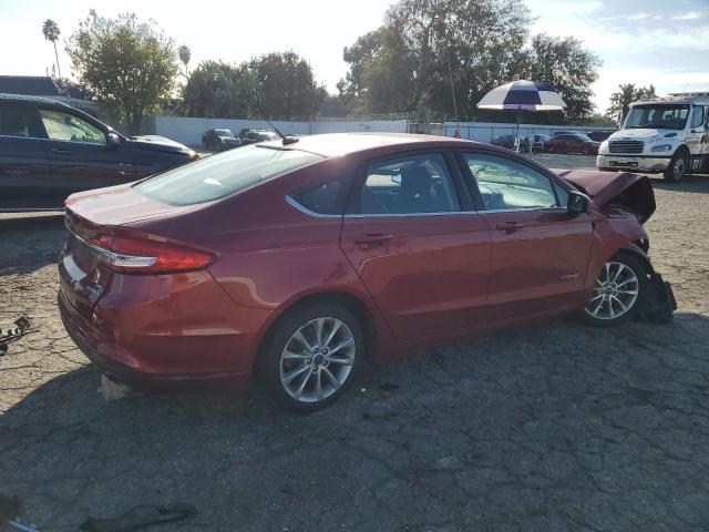 3FA6P0LU8HR323671 - 2017 FORD FUSION SE HYBRID RED photo 3