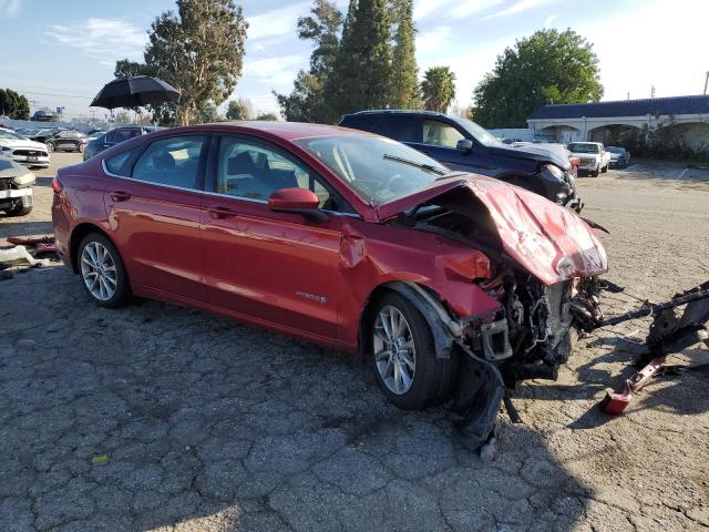 3FA6P0LU8HR323671 - 2017 FORD FUSION SE HYBRID RED photo 4