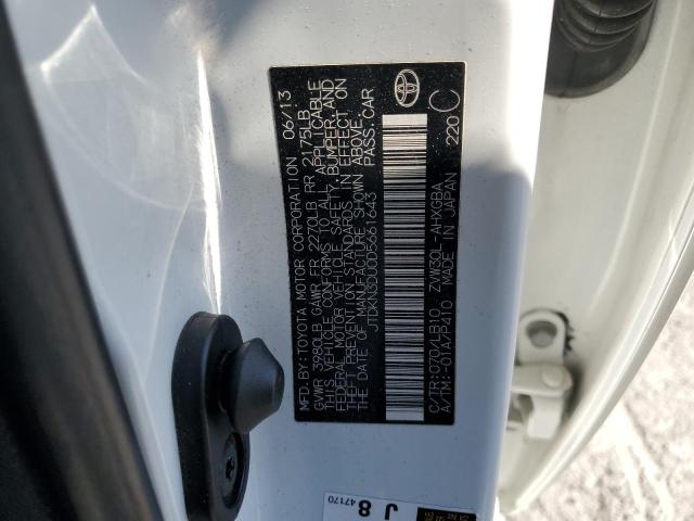 JTDKN3DU0D5661643 - 2013 TOYOTA PRIUS Weiß Foto 13