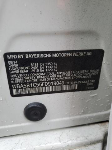 WBA5B1C55FD919049 - 2015 BMW 535 I WHITE photo 12