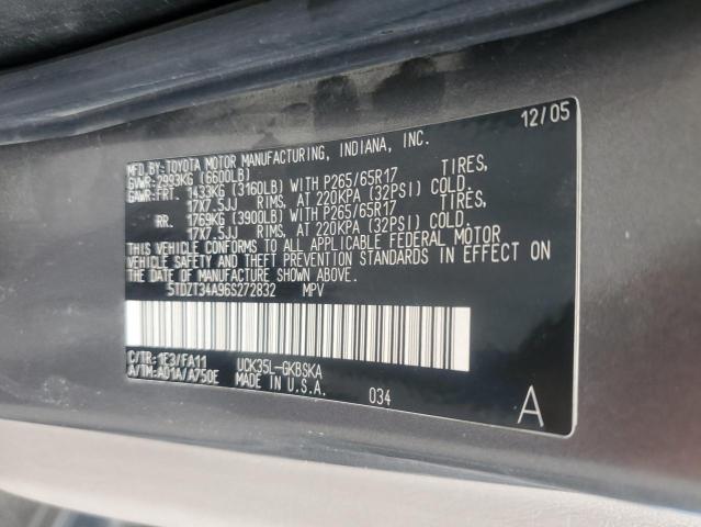 5TDZT34A96S272832 - 2006 TOYOTA SEQUOIA SR5 Boz foto 14