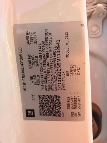 1GCGSBEN9M1102941 - 2021 CHEVROLET COLORADO WHITE photo 12