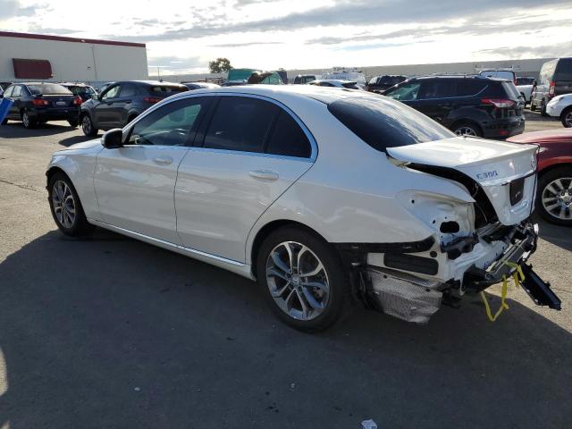 55SWF4JB6FU065430 - 2015 MERCEDES-BENZ C 300 WHITE photo 2