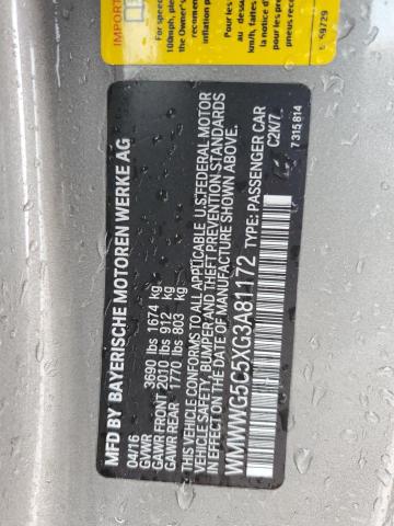 WMWWG5C5XG3A81172 - 2016 MINI COOPER Gümüş fotoğraf 12