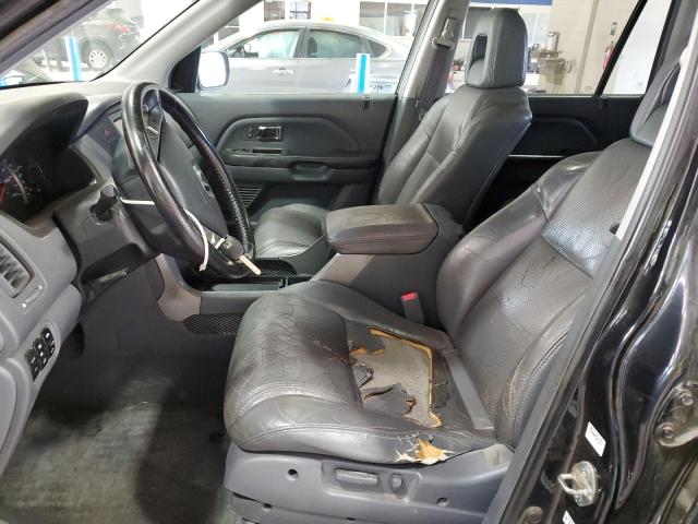 2HKYF18785H548301 - 2005 HONDA PILOT EXL BLACK photo 7