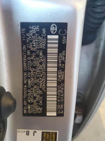 JTDKN3DU2F0485307 - 2015 TOYOTA PRIUS SILVER photo 12