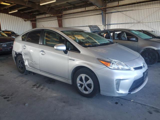 JTDKN3DU2F0485307 - 2015 TOYOTA PRIUS SILVER photo 4
