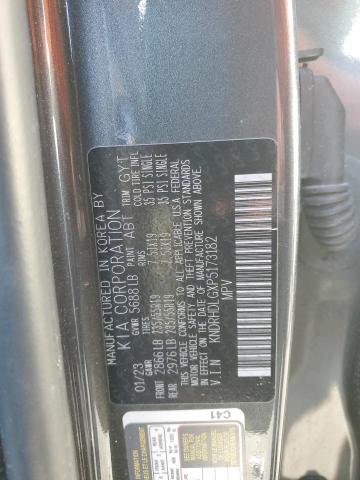 KNDRHDLGXP5173182 - 2023 KIA SORENTO EX SILVER photo 14