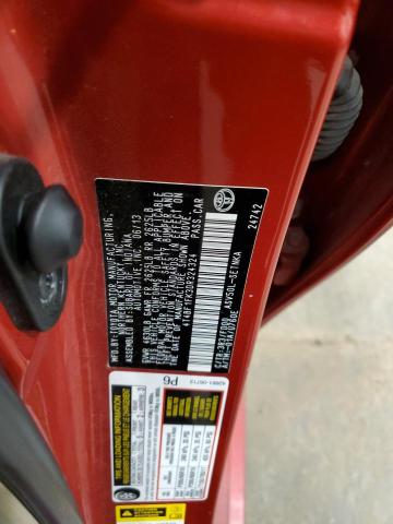 4T4BF1FK3DR324324 - 2013 TOYOTA CAMRY L RED photo 12