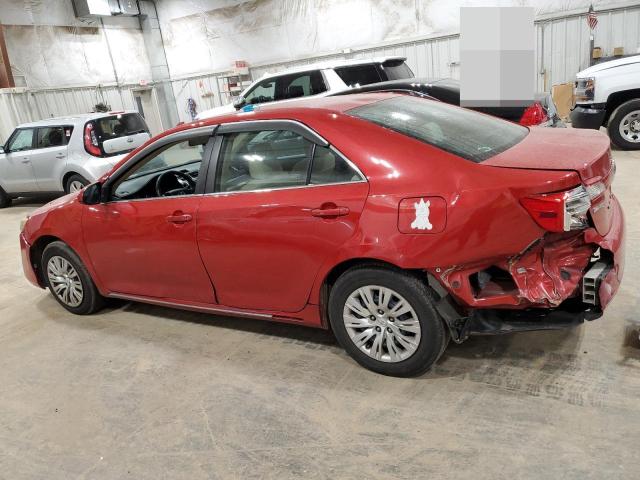 4T4BF1FK3DR324324 - 2013 TOYOTA CAMRY L RED photo 2