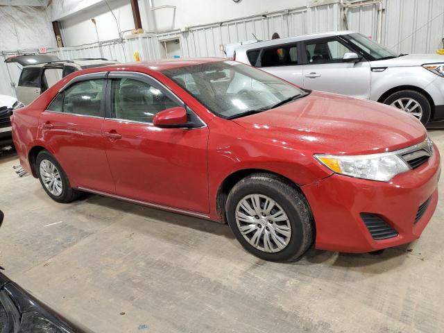 4T4BF1FK3DR324324 - 2013 TOYOTA CAMRY L RED photo 4