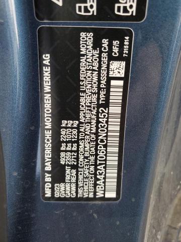 WBA43AT06PCN03452 - 2023 BMW 430XI BLUE photo 12