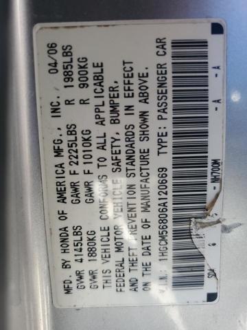 1HGCM56806A120669 - 2006 HONDA ACCORD EX 银色 照片 13