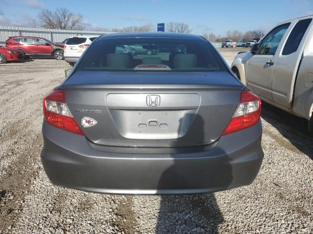 2HGFB2F50CH566597 - 2012 HONDA CIVIC LX GRAY photo 6