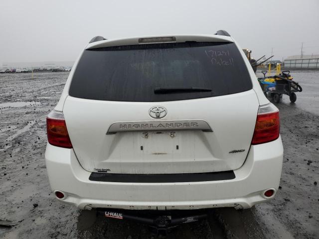 JTEBK3EH1A2154625 - 2010 TOYOTA HIGHLANDER WHITE photo 6